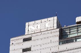 NEC signboard and logo